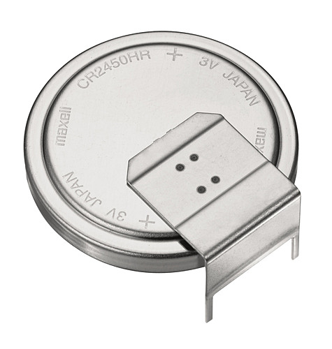 マクセル　耐熱コイン形二酸化マンガンリチウム電池「CR」　端子付き　CR2450HR T25