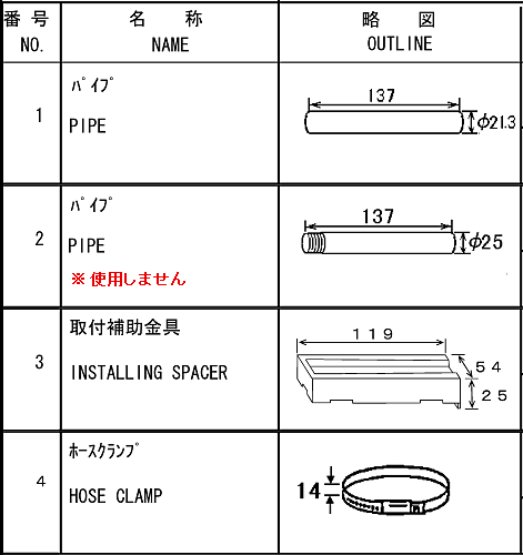 古野電気　アンテナ取り付け金具（AU-217用）　PM-001+CP20-01111 「在庫掲載」