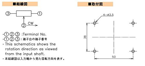 緑測器　接触式多回転型センサ　CP-45F-24SX 10Kｵｰﾑ