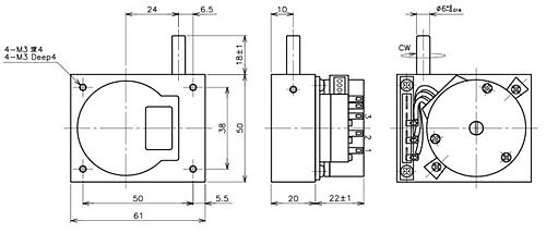 緑測器　無接触式回転角度センサ　CP-45H-10S