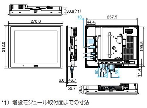 IDEC　HG3G-VA形　プログラマブル表示器(画面サイズ10.4インチ)　HG3G-VAXT22MF-W